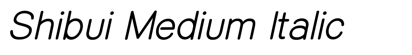 Shibui Medium Italic
